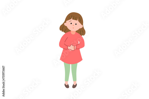 お腹が痛い女の子