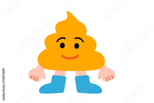 イラスト素材: うんこくん（ウンコのキャラクター）