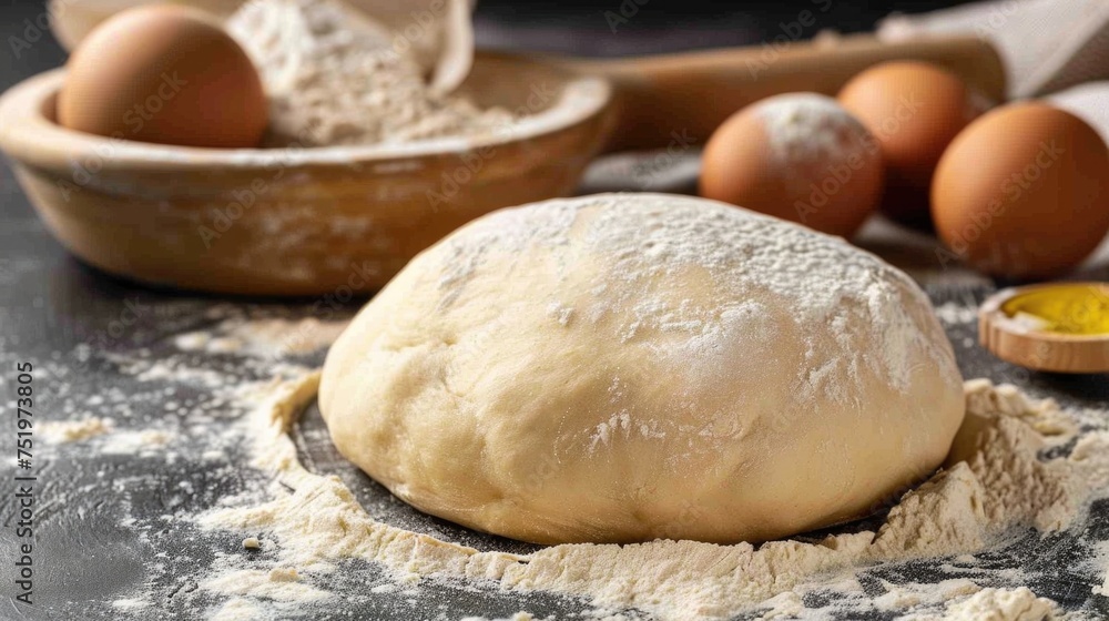 Fototapeta premium wheat atta Fresh Dough 