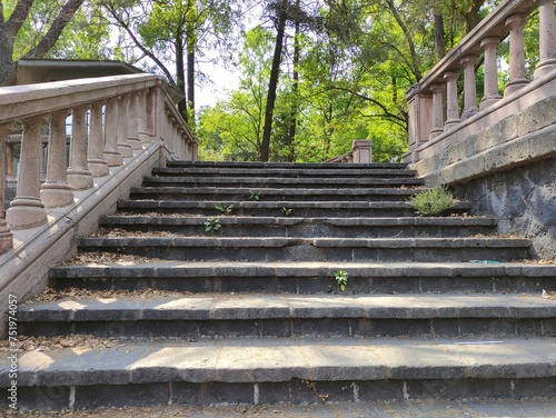 old stairs in the park, viejas escaleras en el parque