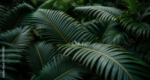  Vibrant tropical foliage in lush detail
