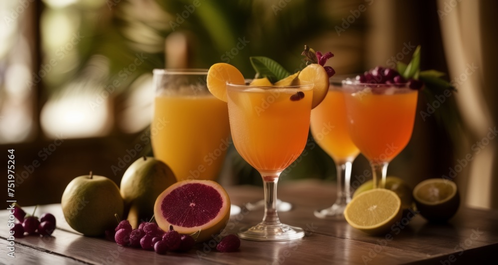 Savor the moment with a refreshing fruit cocktail Savor the moment with a refreshing fruit cocktail