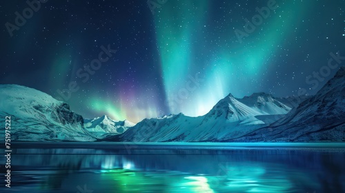 The mesmerizing sight of the aurora painting the night with its vibrant colors.