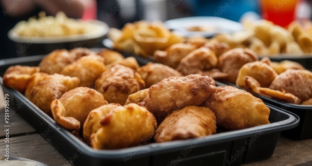  Delicious golden fried food, ready to be savored!