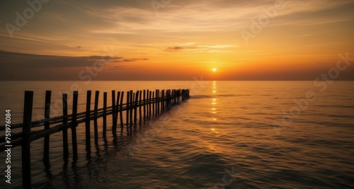  Sunset serenity at the pier's end © vivekFx
