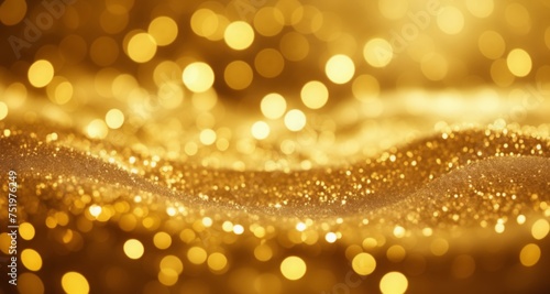  Golden sparkles and bokeh for luxury and celebration