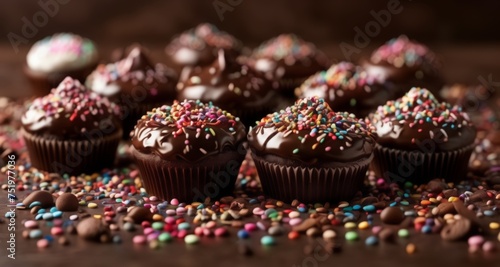 Deliciously decadent chocolate cupcakes with a sprinkle of joy!
