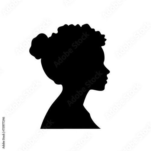 Silhouette of a profile icon isolated on white