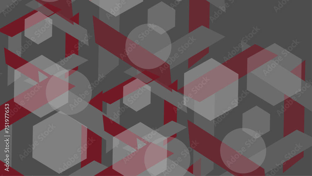 Obraz premium Abstract grey to red geometric banner design background. Vector graphic illustration.