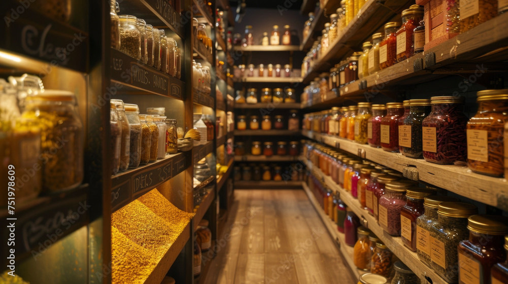 Scents from around the world fill the air as you walk down this aisle with fragrant es herbs and sauces clamoring for your attention.