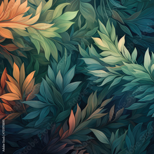 Soft leafy background