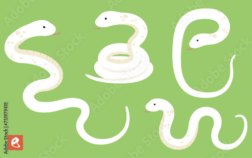 へび（巳年）のベクターイラストセット