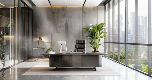 Conceptualize an office interior that not only epitomizes luxury but also fosters a sense of exclusivity and prestige, elevating the employee experience to unparalleled heights