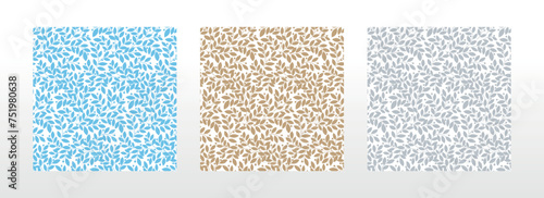 Wallpapers in the style of Baroque. Seamless vector backgrounds. Set of colored floral ornaments. Graphic patterns for fabric, wallpaper, packaging. Ornate Modern flower ornaments.