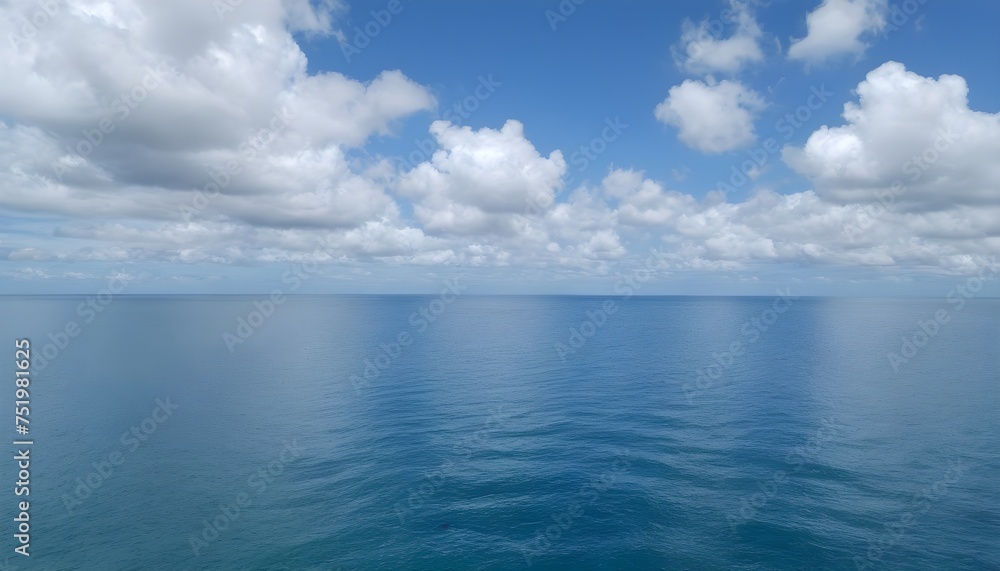 Fototapeta premium A large body of water with clouds in the sky calm ocean landscape