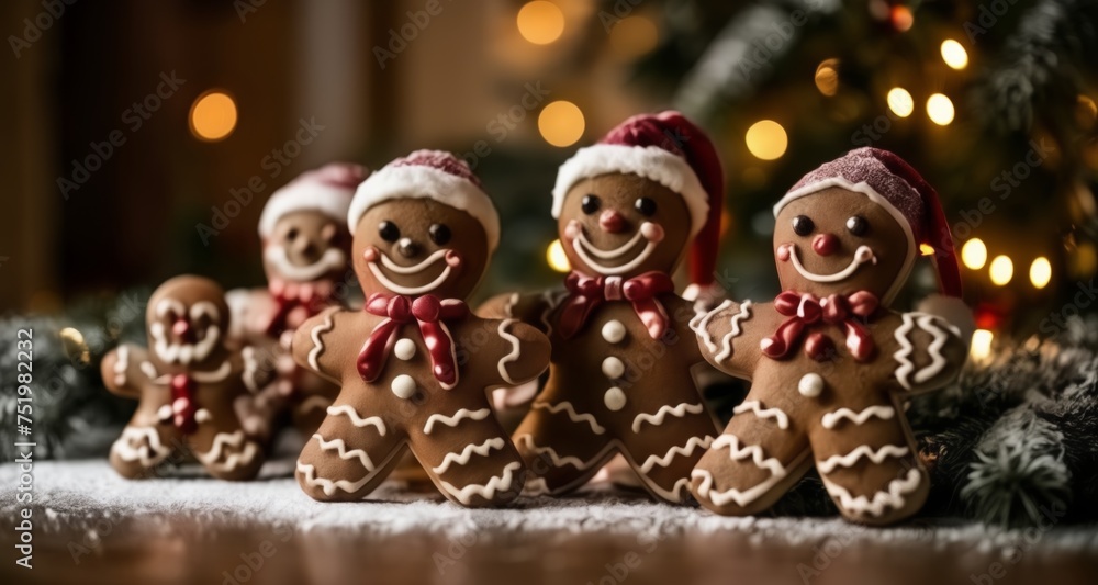  Joyful gingerbread men, ready to spread holiday cheer!