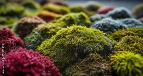  Vibrant moss balls in a close-up shot photo