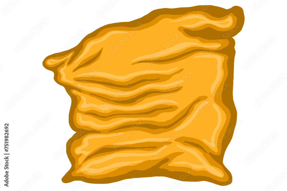 Set of yellow pillow vector Set of yellow pillow vector