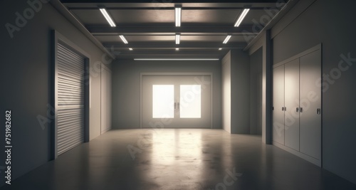  Modern  minimalist hallway with natural light