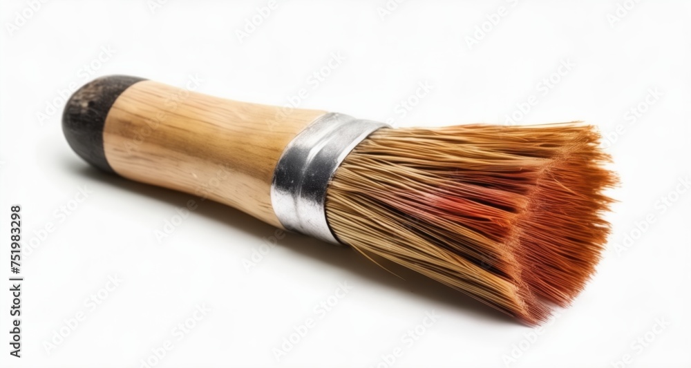 Fototapeta premium Handcrafted wooden brush with natural bristles