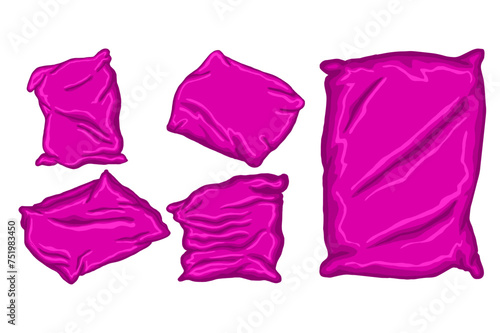 Set of Pink pillow vector