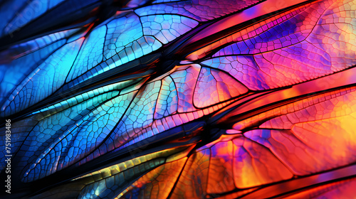 Psychedelic dragonfly wings © xuan