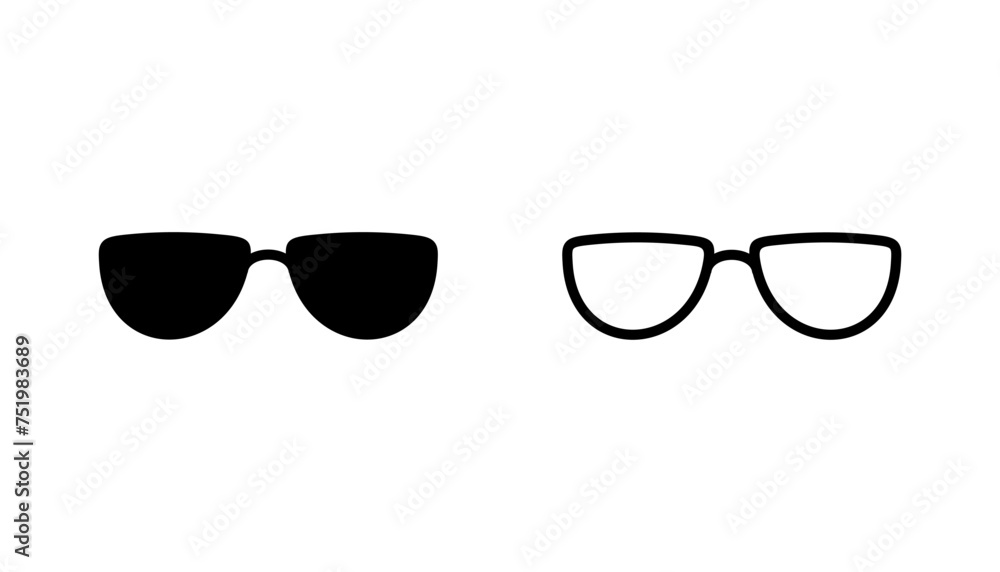 Glasses icon set. Glasses vector icon Glasses icon set. Glasses vector icon