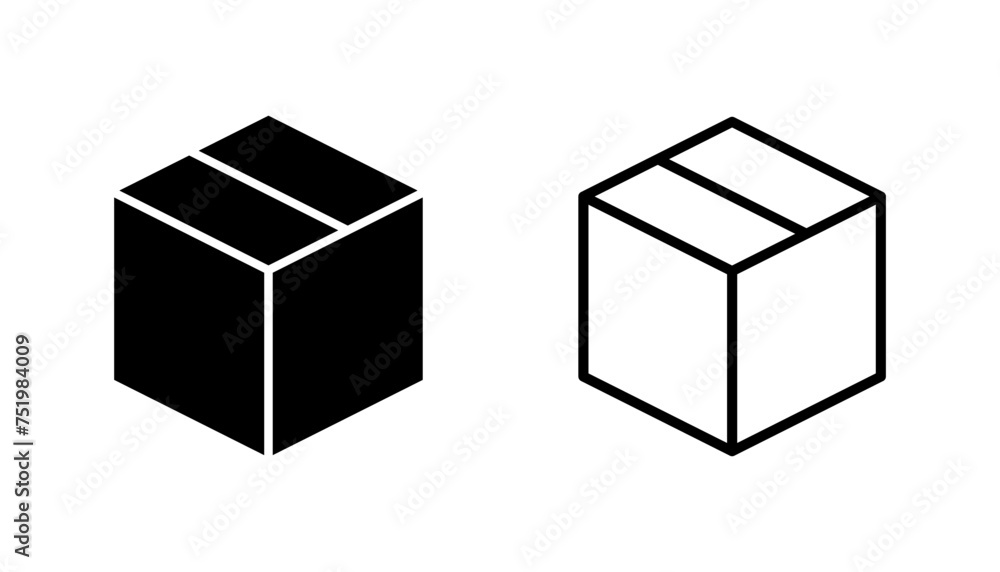 Box icon set. box vector icon, package, parcel Box icon set. box vector icon, package, parcel