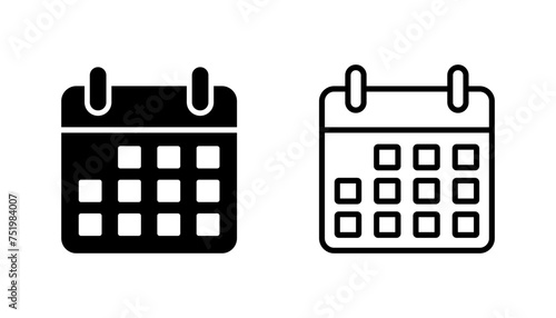 Calendar icon set. Calender symbol. calendar vector icon