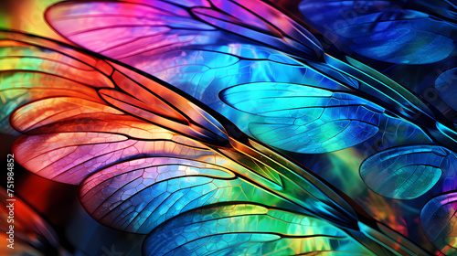 Psychedelic dragonfly wings