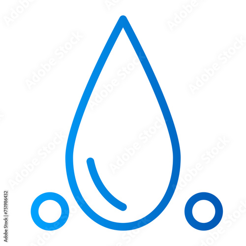 This is the Drop icon from the Holidays icon collection with an Outline Gradient style