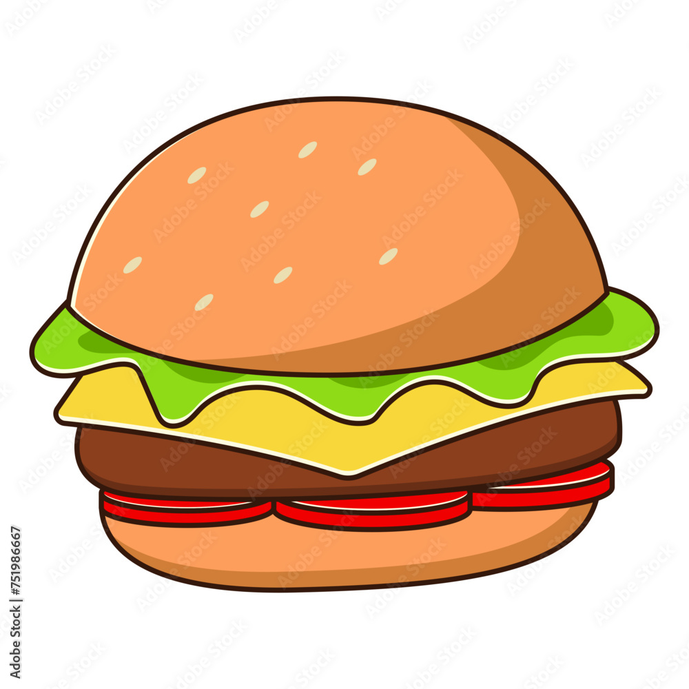 Hamburger Vector Illustration Hamburger Vector Illustration
