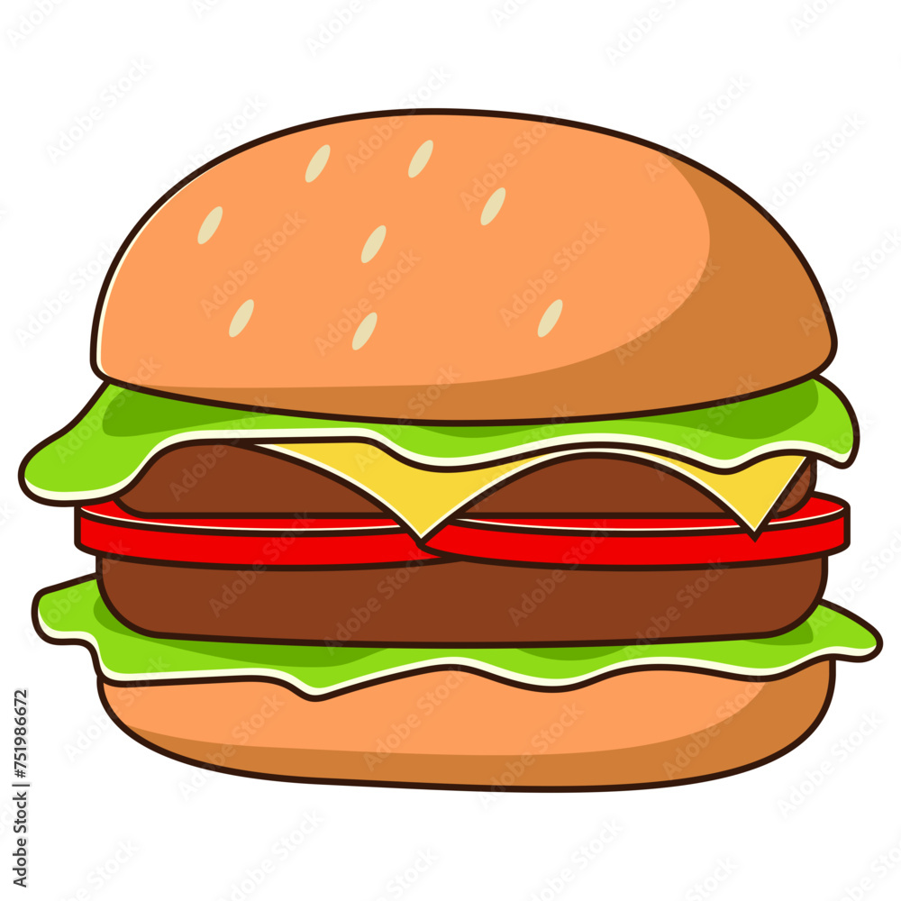 Hamburger Vector Illustration Hamburger Vector Illustration