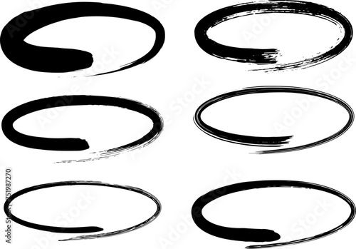 筆でさっと書いたような和風の楕円枠