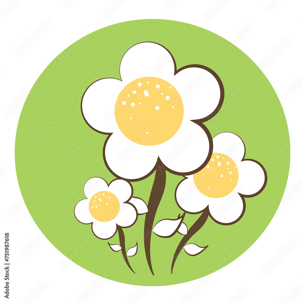 Flower icon vector illustration isolated on white background. classic modern diseign, bright colors Flower icon vector illustration isolated on white background. classic modern diseign, bright colors