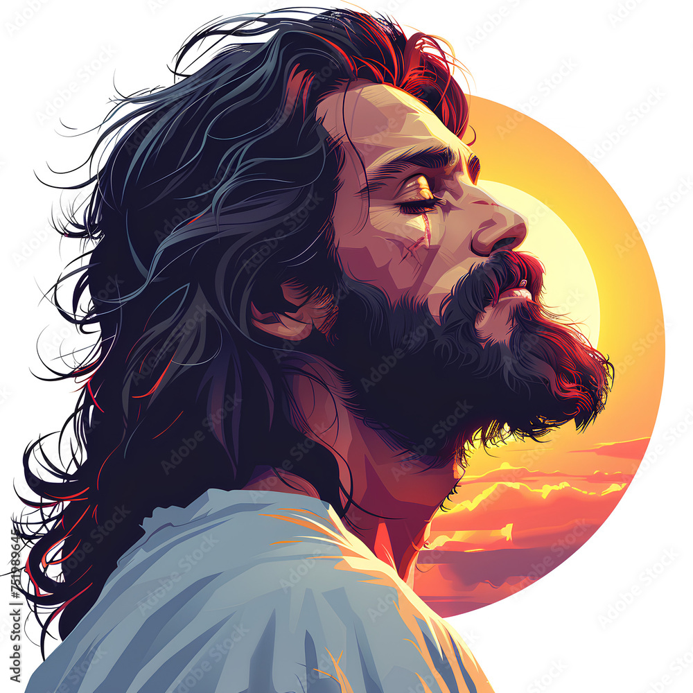 Fototapeta premium flat illustration jesus design