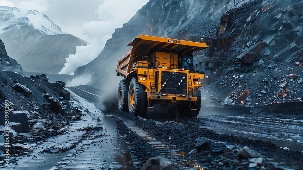 Industrial factory with belt conveyor in open pit mining. Construction site, industrial machine for stone crushing. Industrial factory with belt conveyor in open pit mining. Construction site, industrial machine for stone crushing.