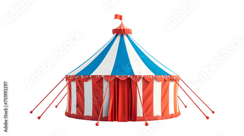 circus tent, carnival tent isolated on transparent background