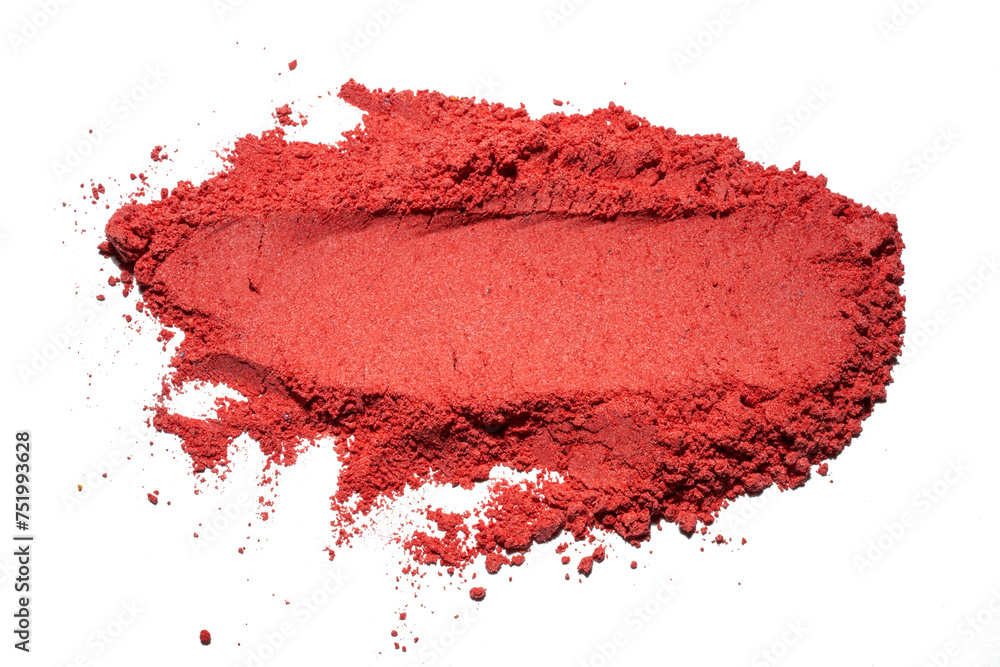 Closeup view of red Holi powder