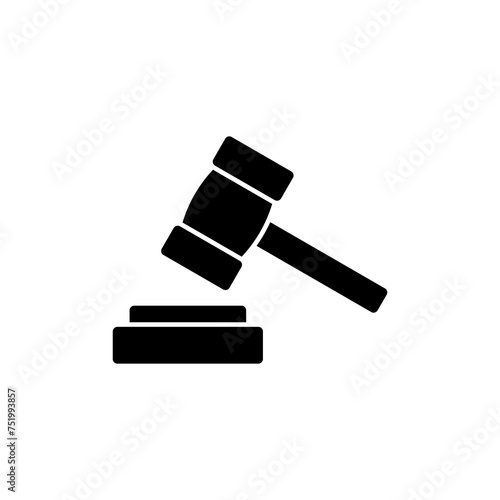 Gavel icon vector isolated on white background. Hammer icon vector. Judge Gavel Auction Icon Vector. Bid