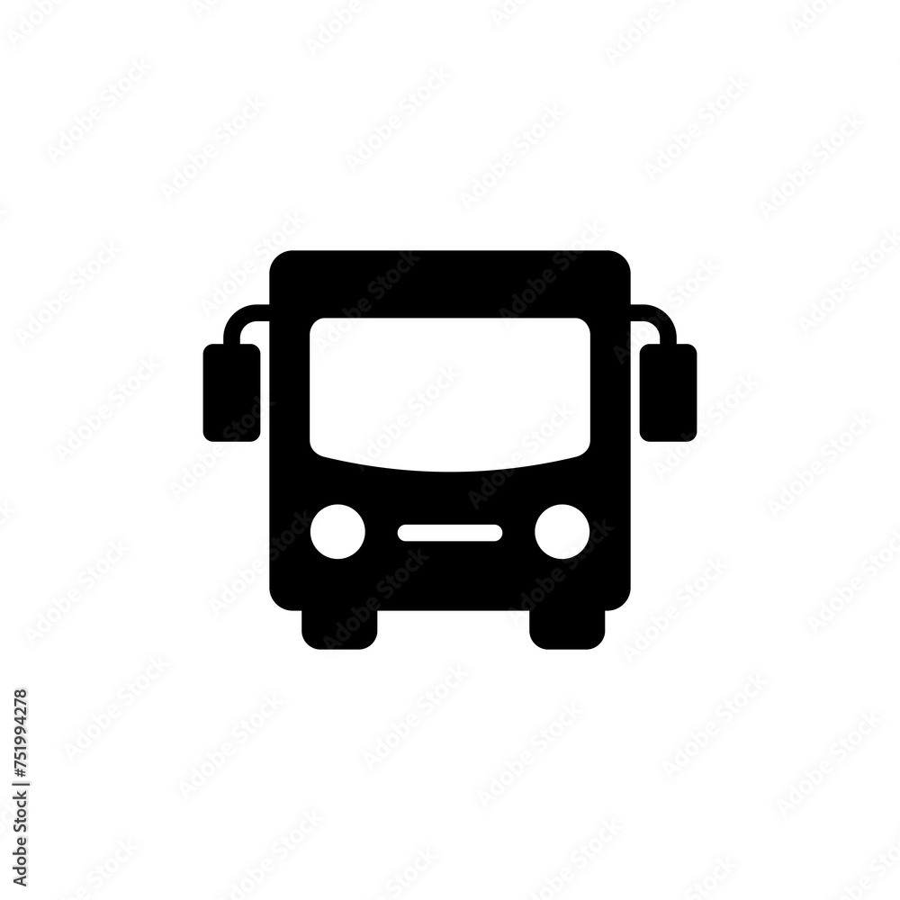 Bus Icon isolated on white background. Black bus vector icon Bus Icon isolated on white background. Black bus vector icon