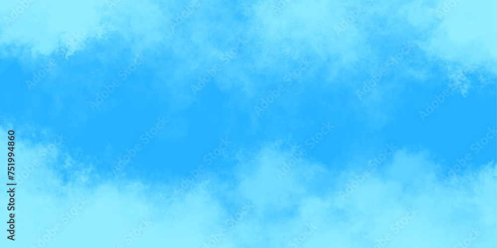 Sky blue background of smoke vape cumulus clouds burnt rough blurred photo horizontal texture AI format fog effect,fog and smoke overlay perfect.dirty dusty vapour.
