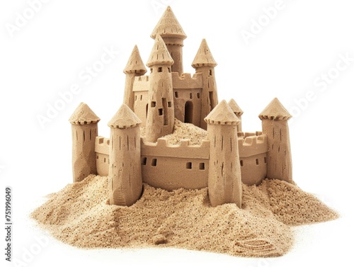 Majestic Sand Fortress: Crafted with Precision
Detailed sandcastle structure, Model fortress in sand, Precision sand art photo