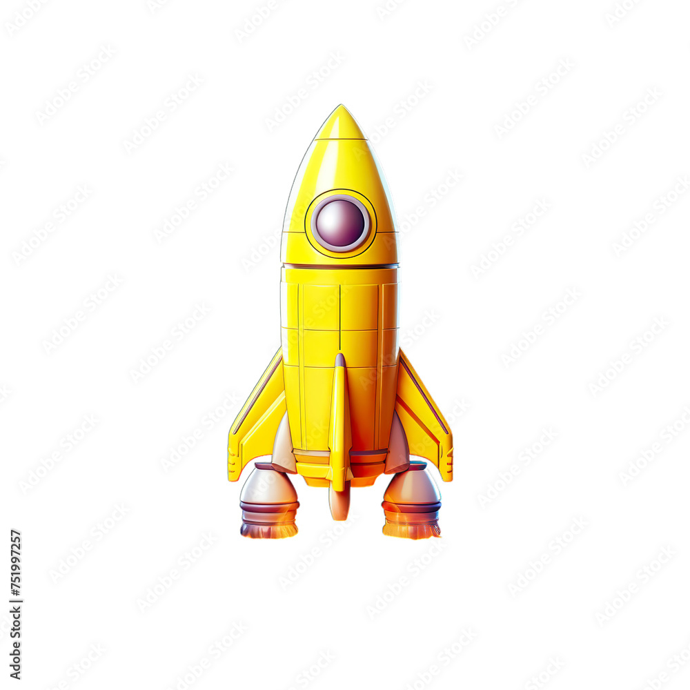 rocket on white