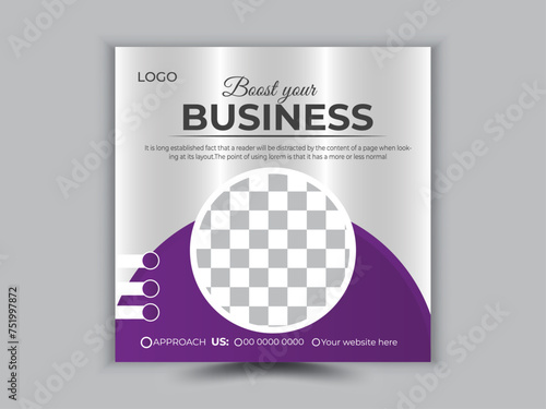 Modern Business social media post square flyer Digital marketing banner template.	 photo