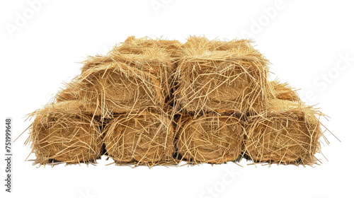 Hay stacks isolated on transparent background, png file.png