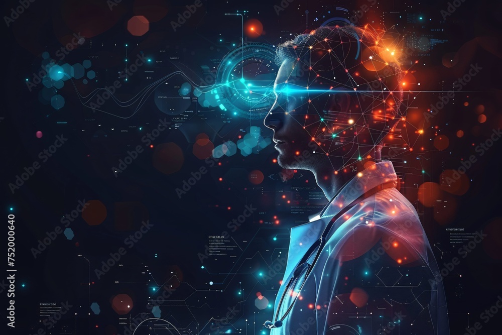Fototapeta premium Futuristic Medical Technology and Innovation Concept 