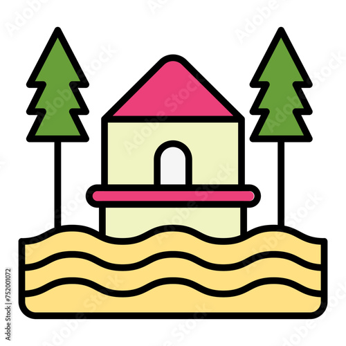   Nature Retreat line filled icon