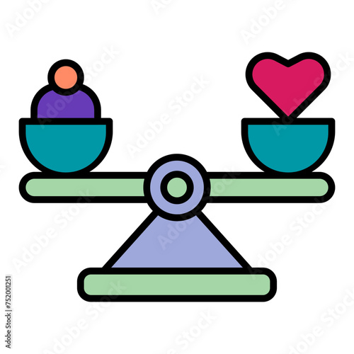   WorkLife Balance line filled icon
