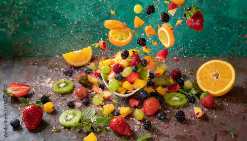 Flavorful Fiasco: Fruit Salad Spill Offers a Riot of Colors